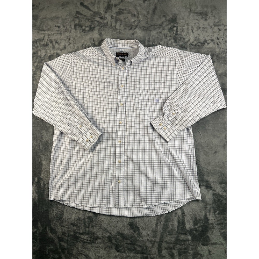 Ariat Pro Series Shirt Mens XXL Long Sleeve Plaid Button Up Western Work Cotton